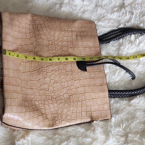 VTG leather croco embossed bag - Picture 3 of 5